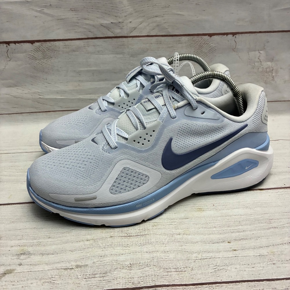 Nike Structure 26 Womens 10 Football Grey World Indigo Running Shoes HJ1101-004